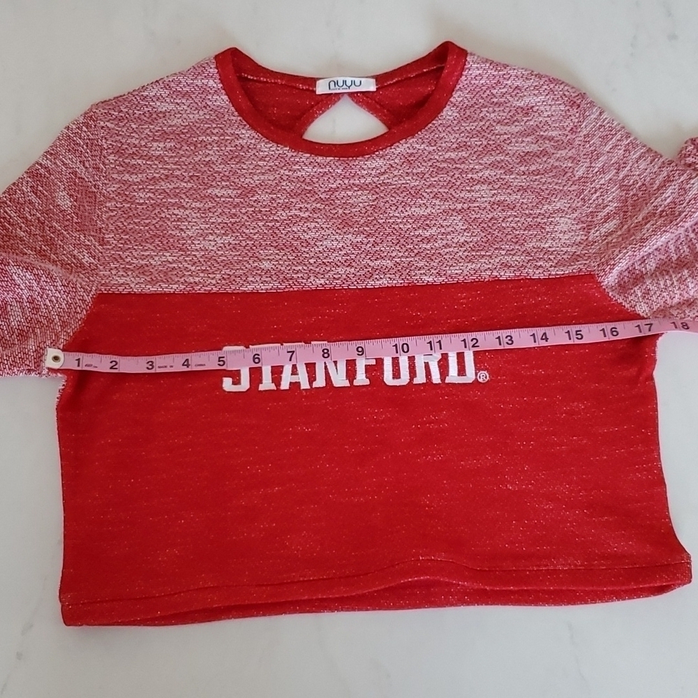 Stanford University Crop Top Long Sleeves Med NUYU - Picture 9 of 10